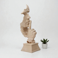 The Silence Abstract Sculpture - Textured Sandstone Finish Polyresin Art