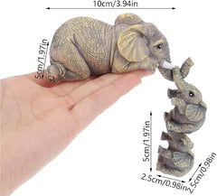 Climbing Elephant Book Nook Figurine - Set of 3 Playful Elephant Decor