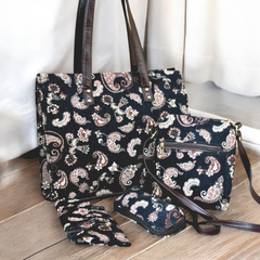 4-Piece Handbag Tribal Set & Accessory Combo