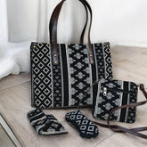 4-Piece Handbag Tribal Set & Accessory Combo