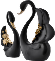 Swan Pair Sculpture for Home Decor Showpiece .