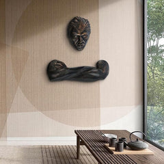 Abstract Detached Strength Wall Art - Antique Bronze Polyresin Sculpture