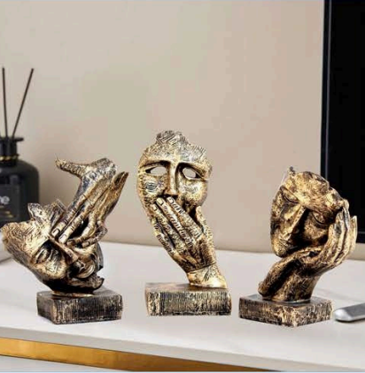 Hand Face medium Set of 3